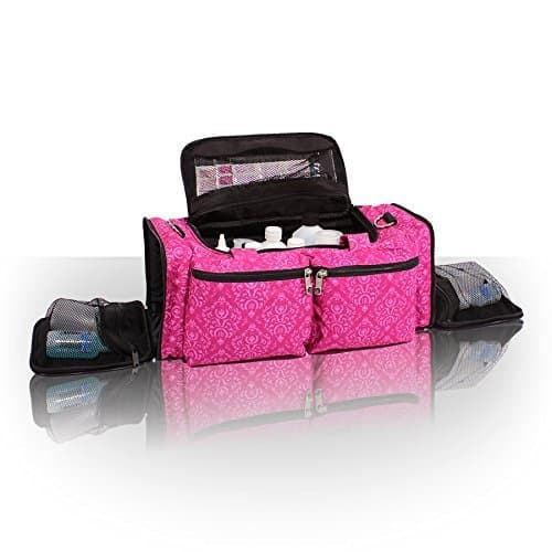 Roo Beauty Bags, Beauticians and Manicurist Makeup Tool Bag, Professional Cosmetics Case in Bellaroo Design - Imperial Pink