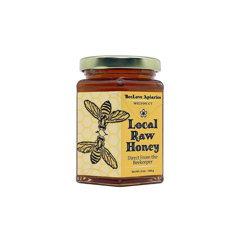 Pure Raw Honey: Organically Produced in Naturally Kept Hives, Direct from the Beekeeper at BeeLove Apiaries, 13 oz. Jar.