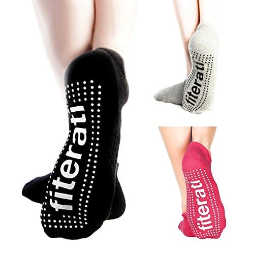 Best Yoga Socks - Anti-odor, Antibacterial Non Slip Yoga Pilates Barre Grip Sox Hot Pink