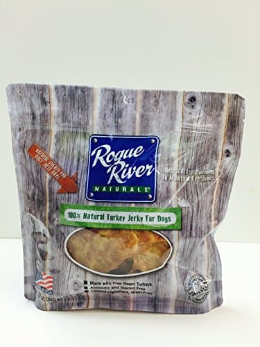 Rogue River Naturals 100% Natural Turkey Jerky for Dogs, 12 Oz
