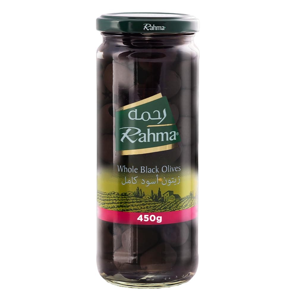 Rahma, Black Whole Olives, 450g