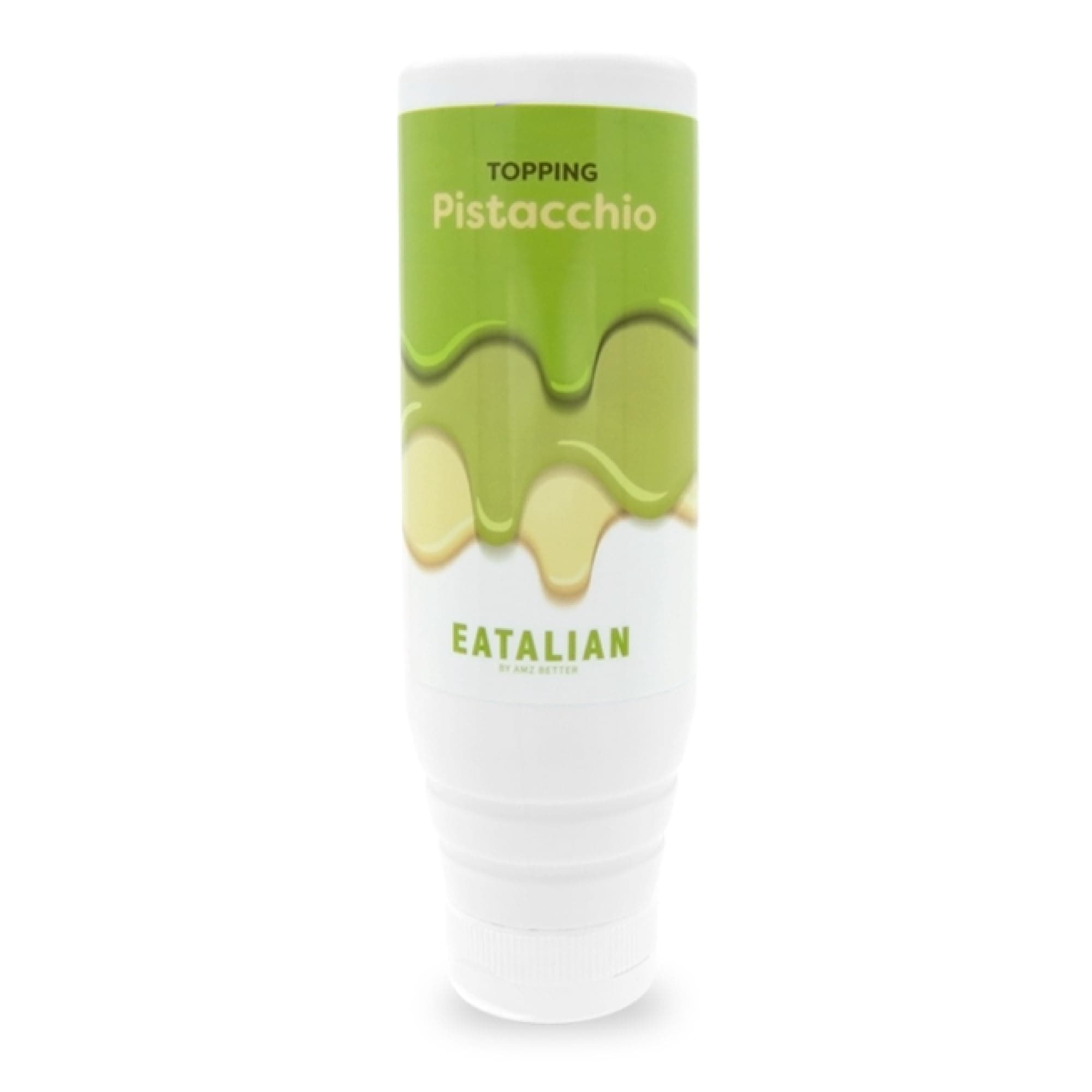 EATALIAN by AMZ BETTER Pistachio Flavoured Topping, Sweet Protein Cream in 300 gr Squeezer, Made in Italy, Pistachio Sauce Ideal for Decorating Ice Cream, Desserts and Dubai Chocolate