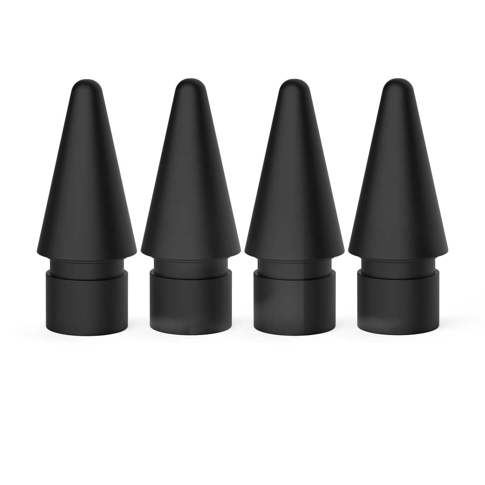 IEOVIEE Upgraded Replacement Tips for Apple Pencil, 4 Pcs Color Pen Tip Compatible with Apple Pencil Tips 2nd Generation/ 1st Generation/USB-C Pencil Tip (Black/Black/Black/Black)