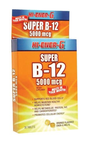 Windmill Health Products Hi-Ener-G Super B-12 5000 mcg, 30-Count Box