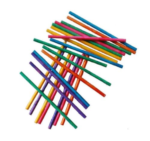 Super Bird Paper Party Sticks - Parrot Foot Toys - Pack of 25