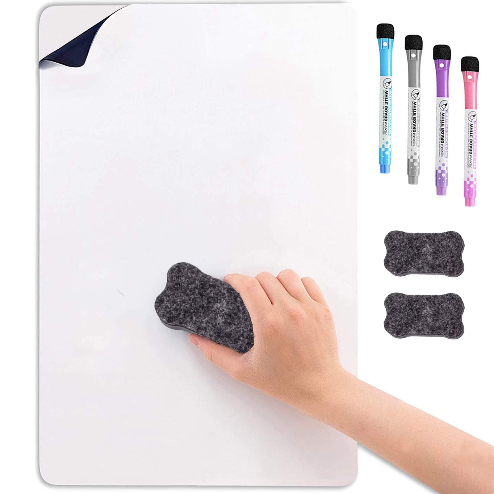 Weekly Dry Erase Planner Board Calendar Fridge Magnet - 7 Day Magnetic Chalkboard Style Healthy Family & Grocery Coupon Organizer for Fridge - Buy Once & Use Forever! - Great Design