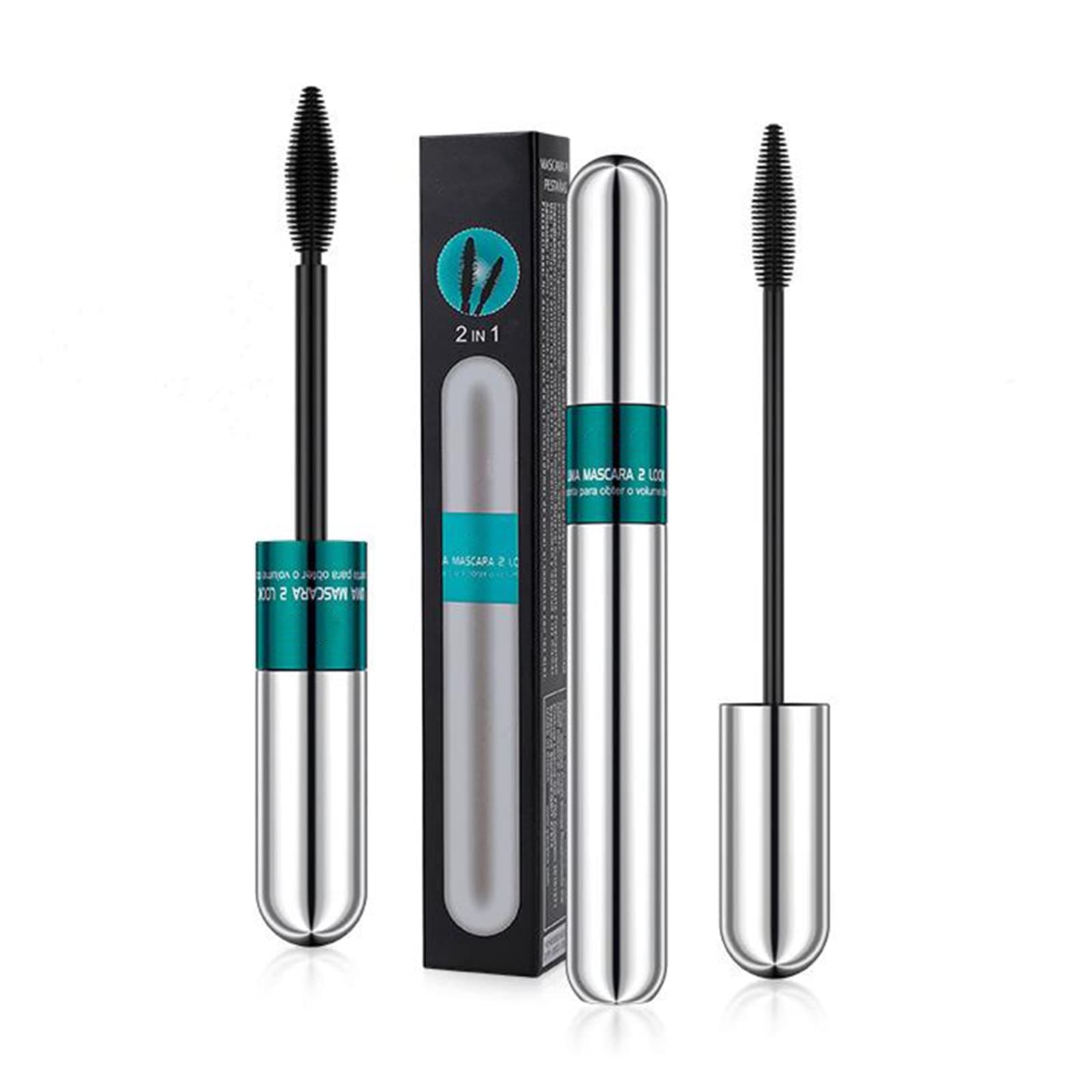 Mascara Black - Waterproof Mascara 4D Silk Fiber Eyelash Mascara, Extra Long Thick & Voluminous Lash Mascara Non-smudged, Non-caking, Lasts all day long, Ultra Black