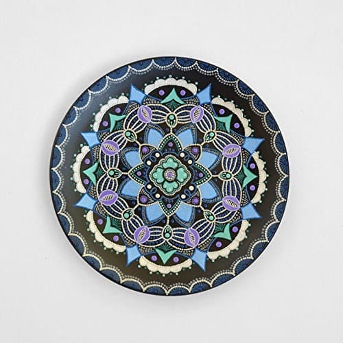 Hand painted mandala plate Eastern Sea, Decorative plates, Home accents
