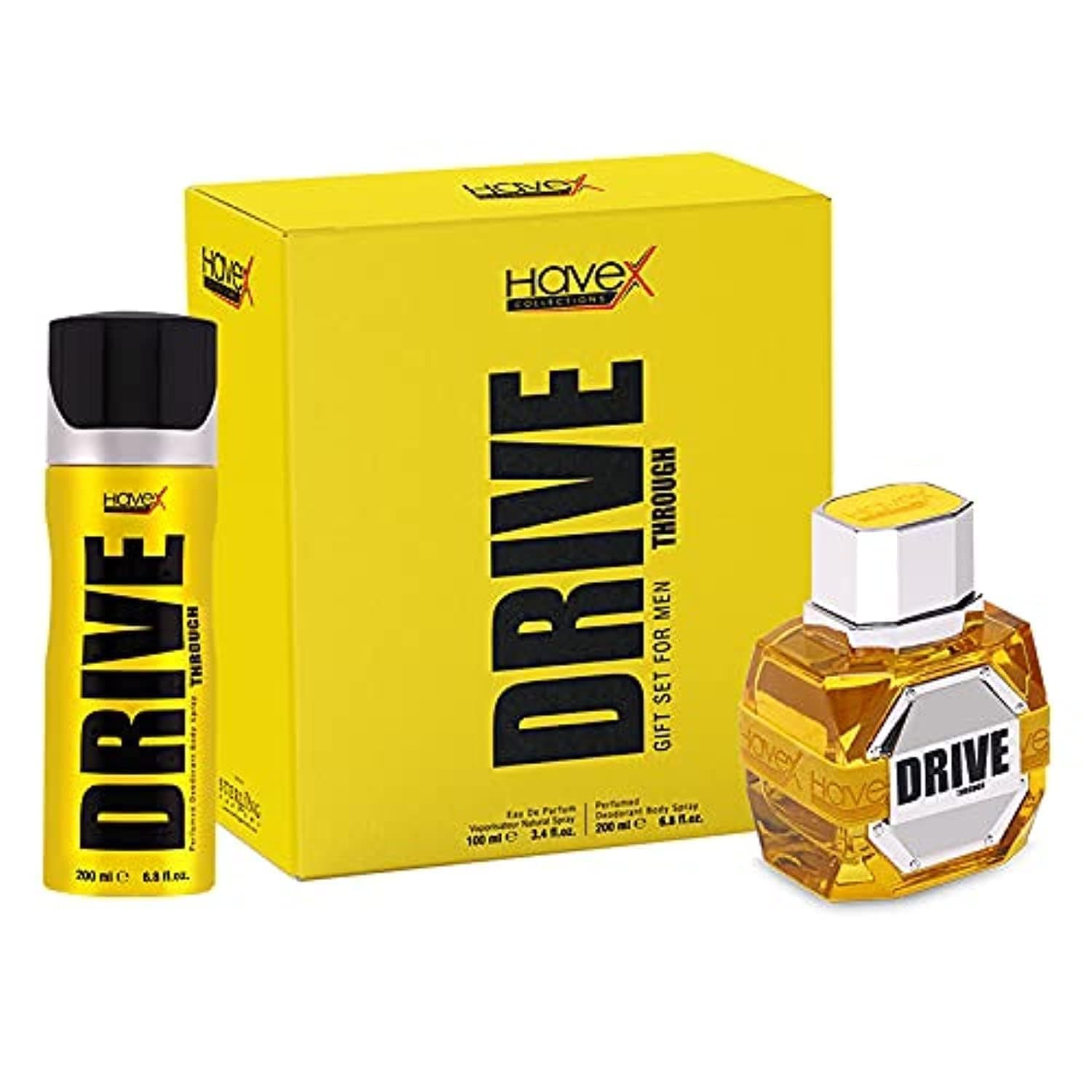 Collection Drive Through 2 Piece Gift Sets For Men - Eau De Parfum 100ML + 200ML Perfume Body Spray - perfume for men