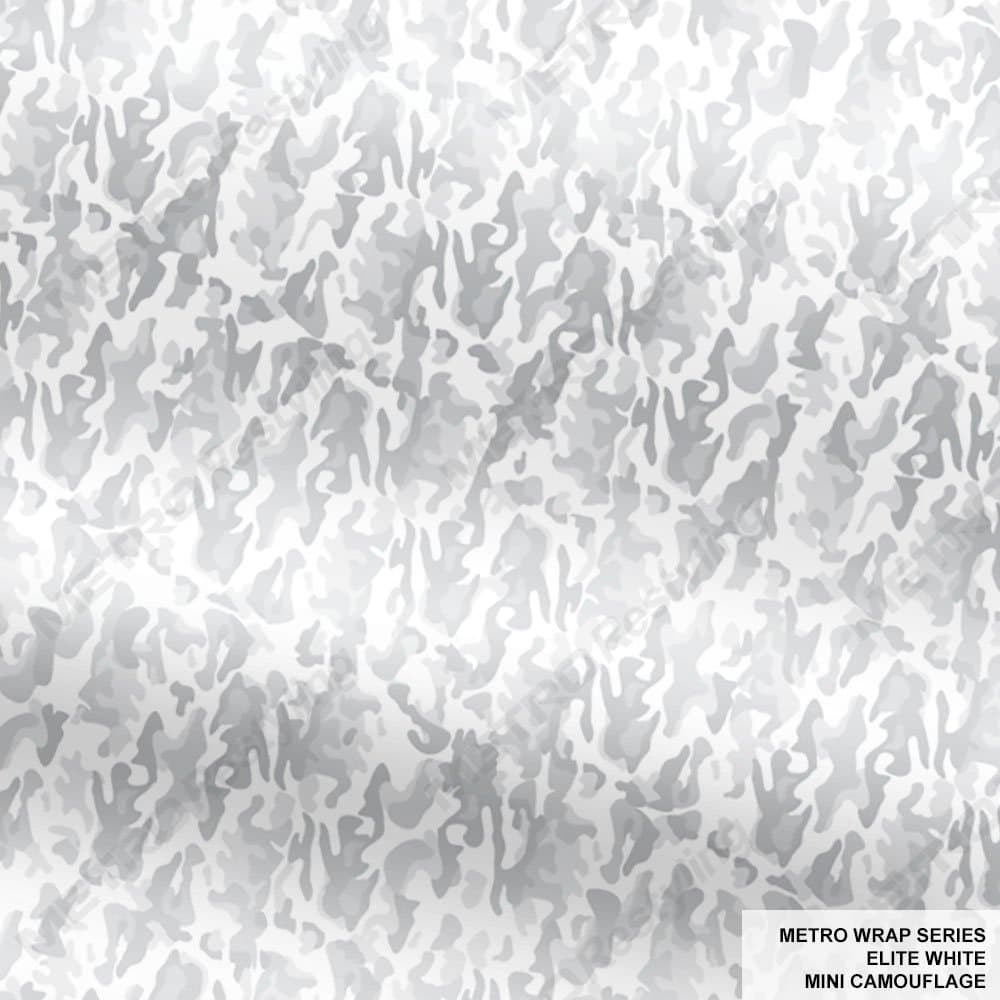 Metro Wrap Series Elite White Mini Camouflage 5ft x 1ft (5 sq/ft) Camo Vinyl Car Wrap Film