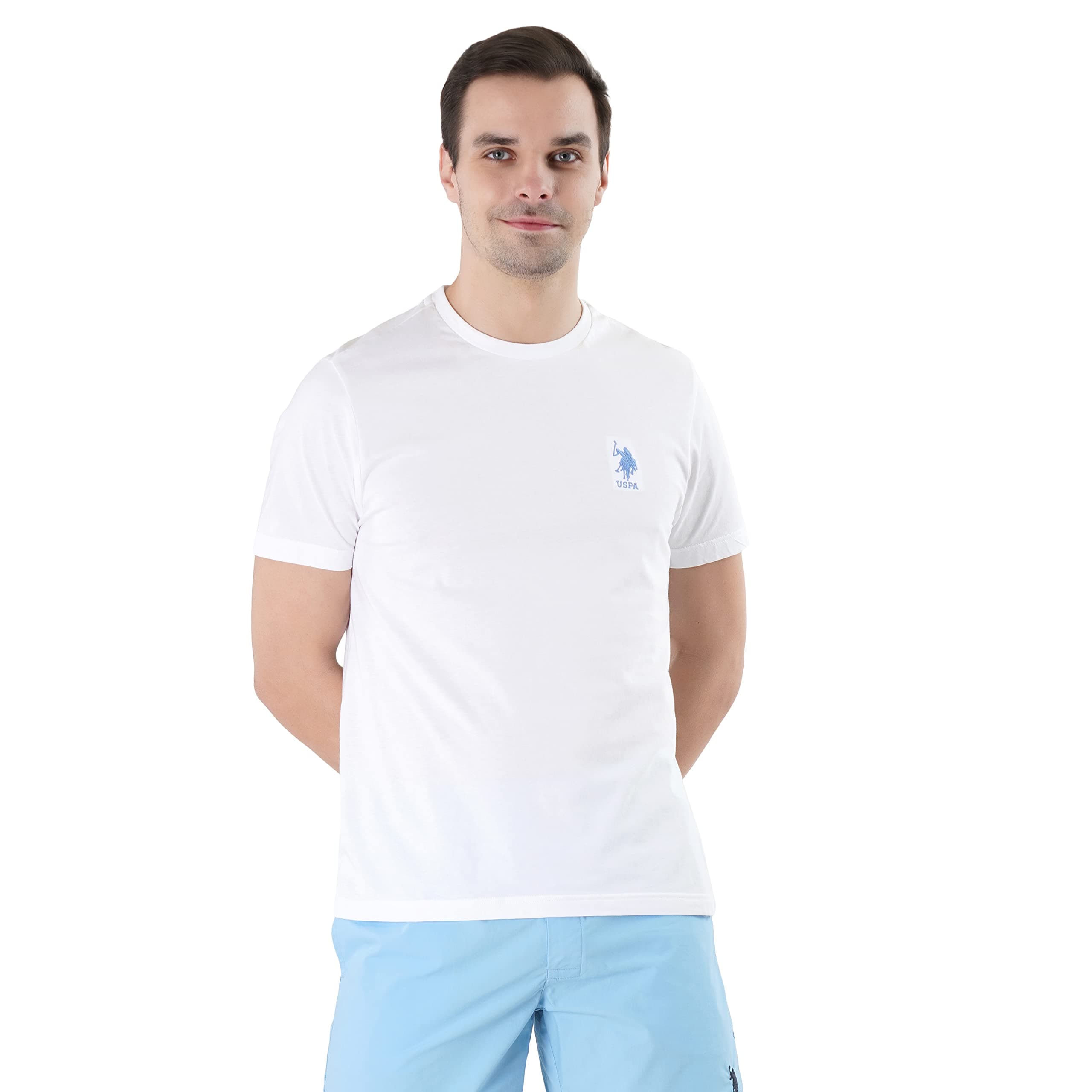 Mens Crew Neck Embroidered Logo I633 Lounge T-Shirt - Pack of 1|Cotton|Regular Fit