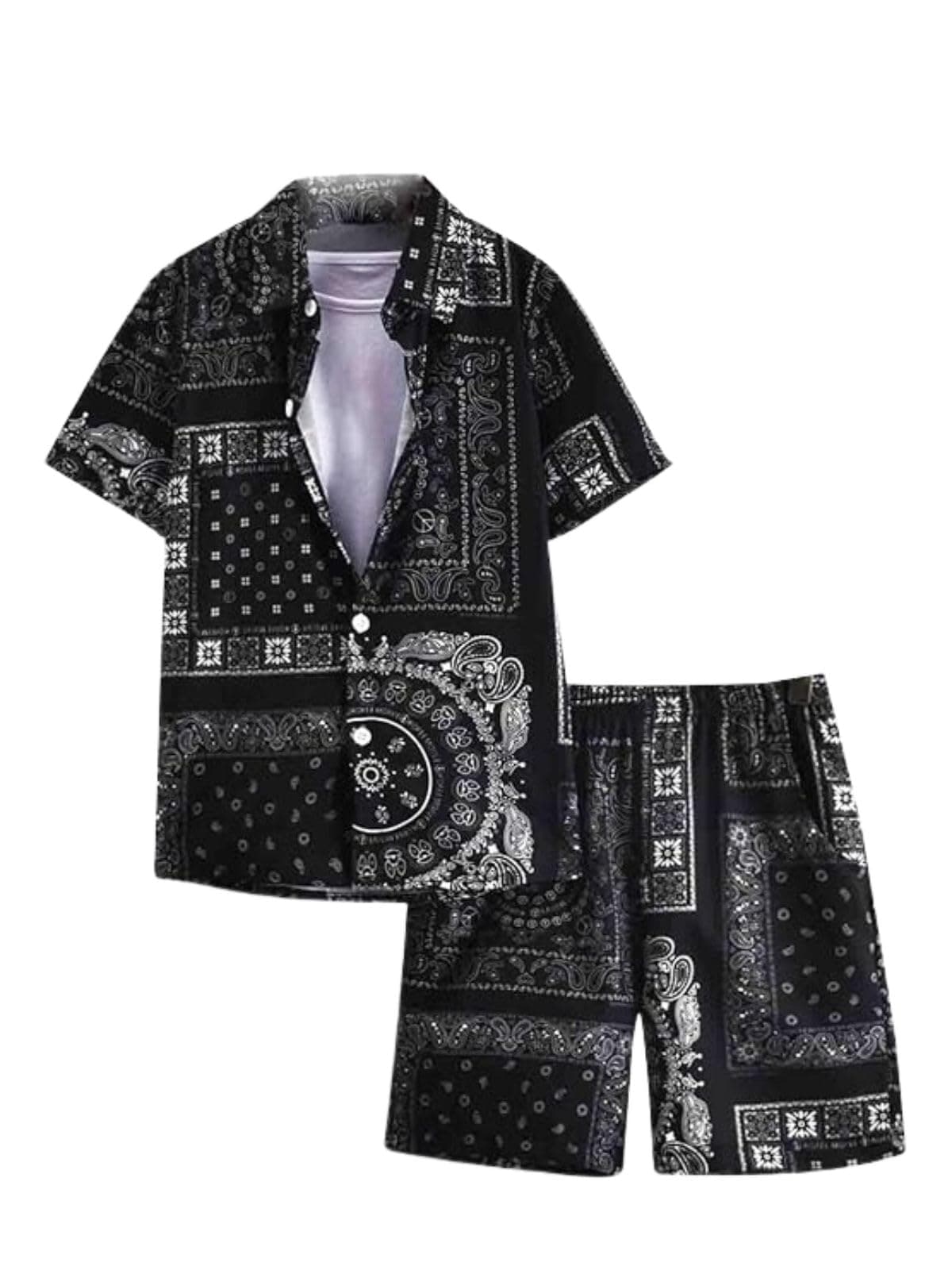 - Co Ord Set for Men | Night Suit | T-Shirt and Shorts Set for Man | Night Dress | Pyjama Set | Summer Wear | Lounge wear | Beach Outfit