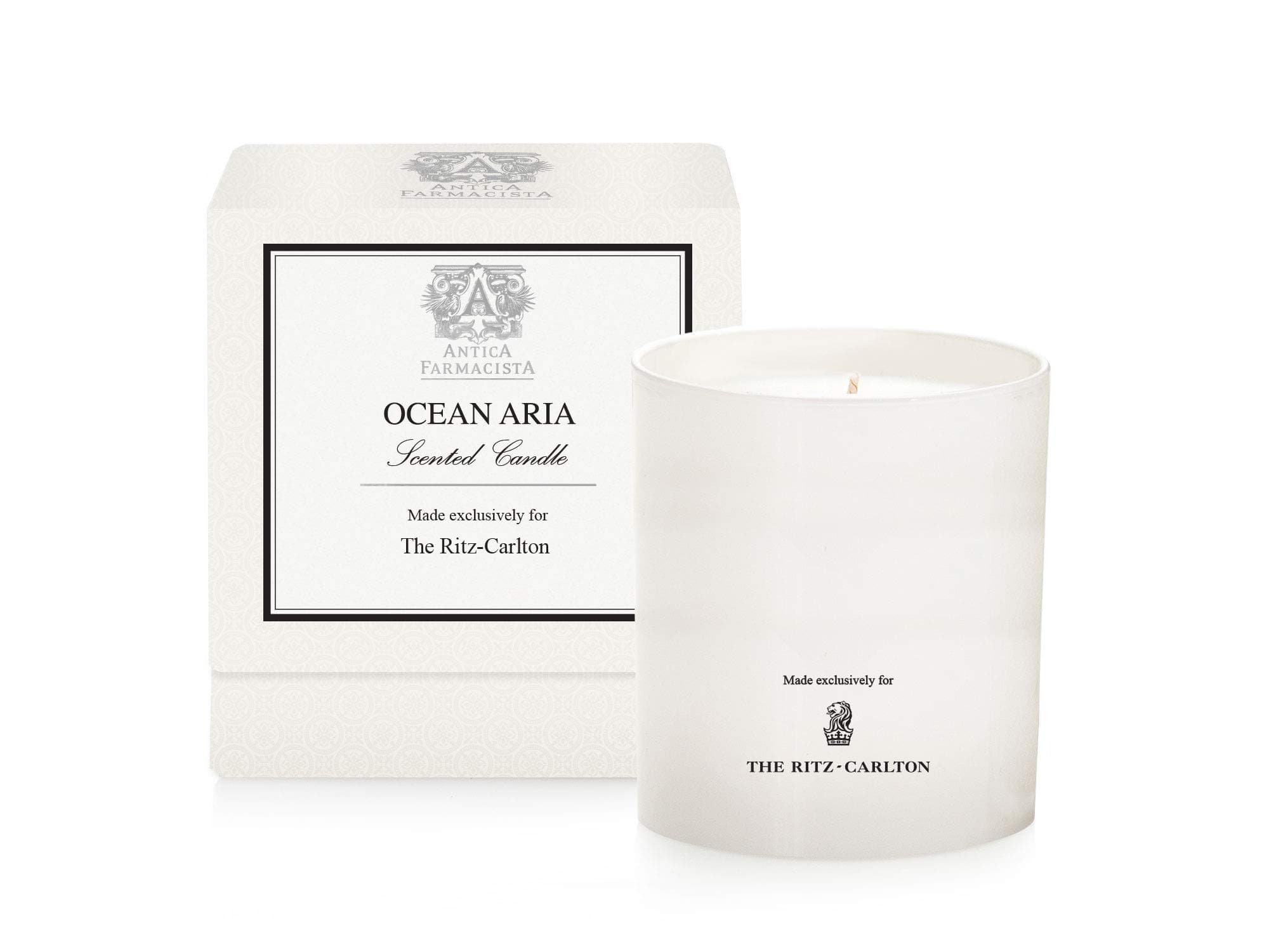 The Ritz-Carlton Ocean Aria Candle by Antica Farmacista - Notes of Fresh Saltwater and Bergamot - 9 oz.