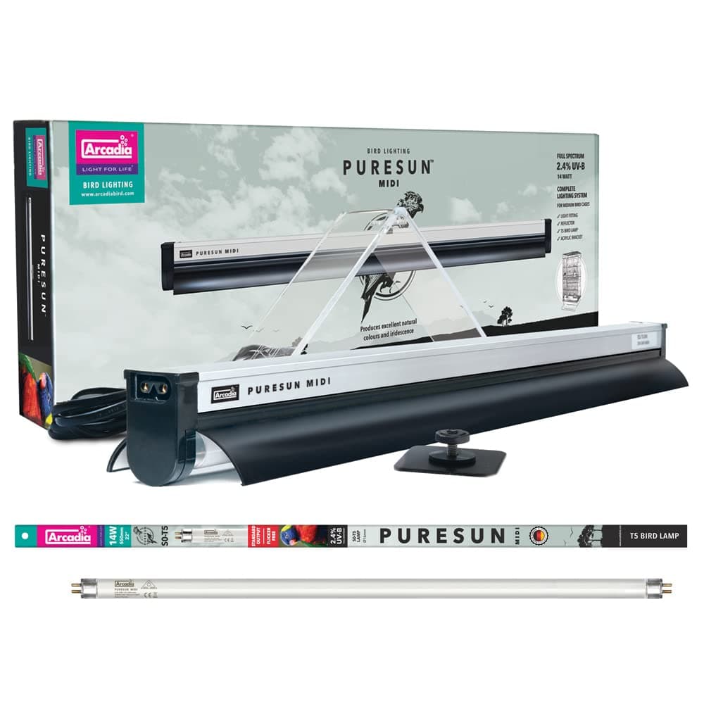 Arcadia Pure Sun Midi Lighting Kit - Lighting System for Small to Medium Parrots