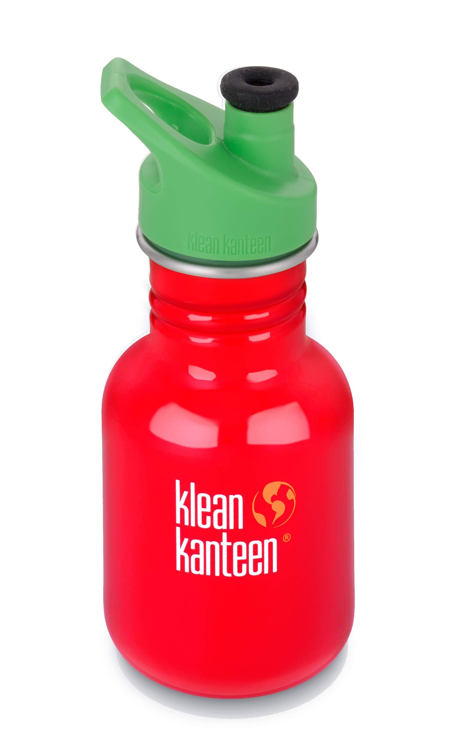 Klean Kanteen 12 oz Stainless Steel Water Bottle (Sports Cap 3.0 in Bright Green) - Farm House