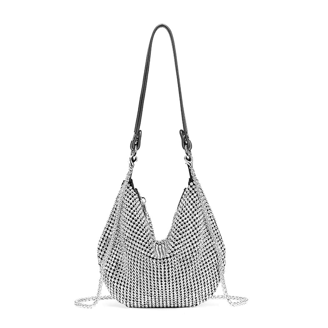 GudesslyWomen's Full Rhinestone Fashion Evening Bag Shinny Bling Purse Handbag Party Prom Wedding Purse