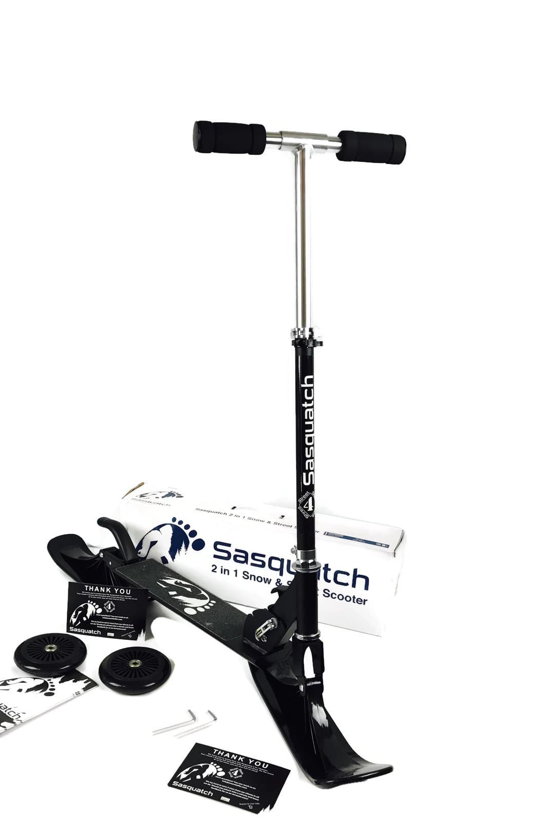 SASQUATCH – Kids Scooter for Street & Snow – Kick Push or Slide for Year-Round Fun!