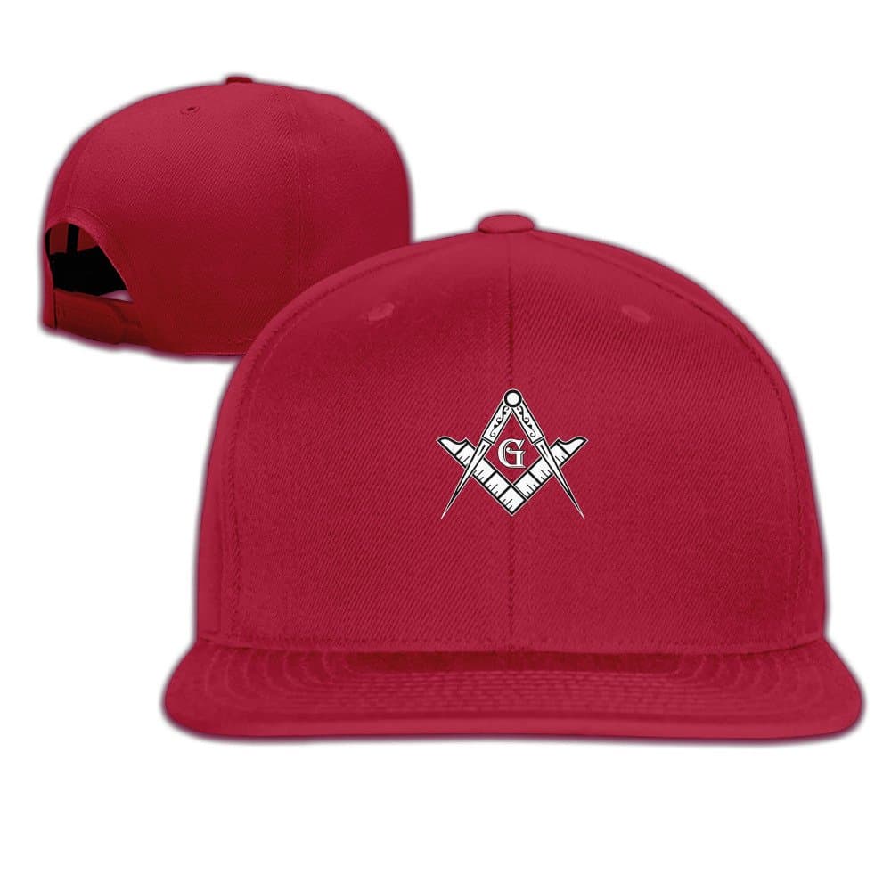 Mens FRAIR Freemason Logo - Square & Compass Symbol Plain Adjustable Cool Snapback Hat Adjustable