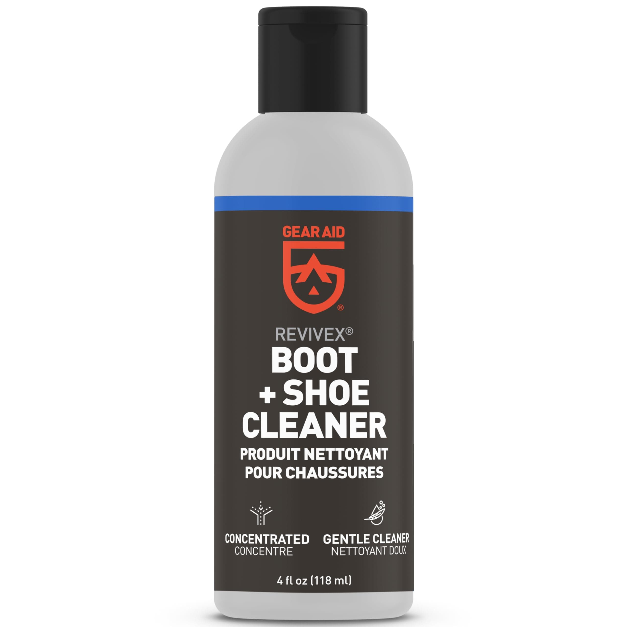 Revivex Boot and Shoe Cleaner for Leather, Suede and Gore-Tex Fabrics, Concentrated Gel Removes Dirt and Grime without Harming the Fabric, 4 fl oz