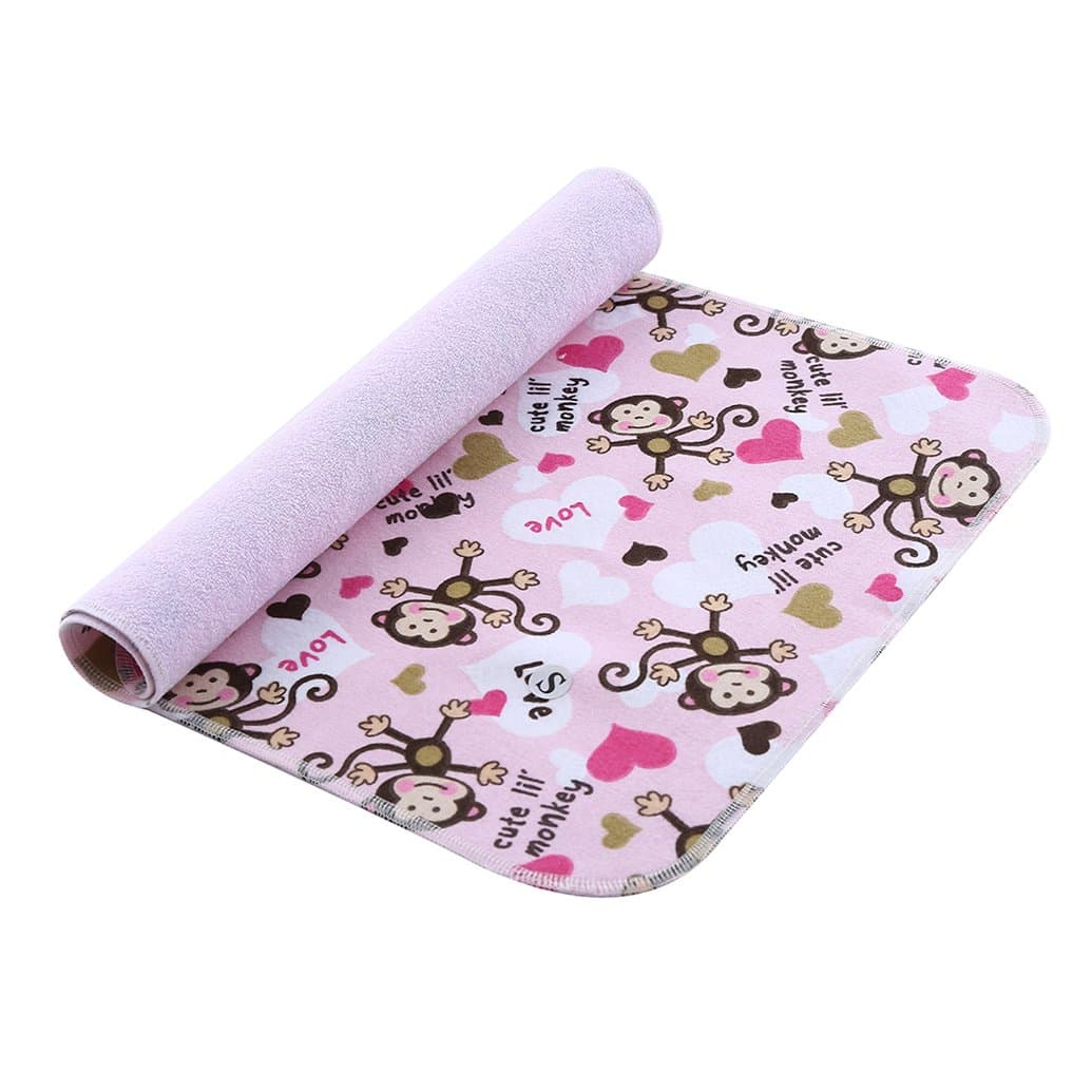 Babylaza Baby Toddler Waterproof Washable Diaper Changing Mat Pad - 3 Layers Waterproof (40"x27.5" Hip-Hop Monkey)