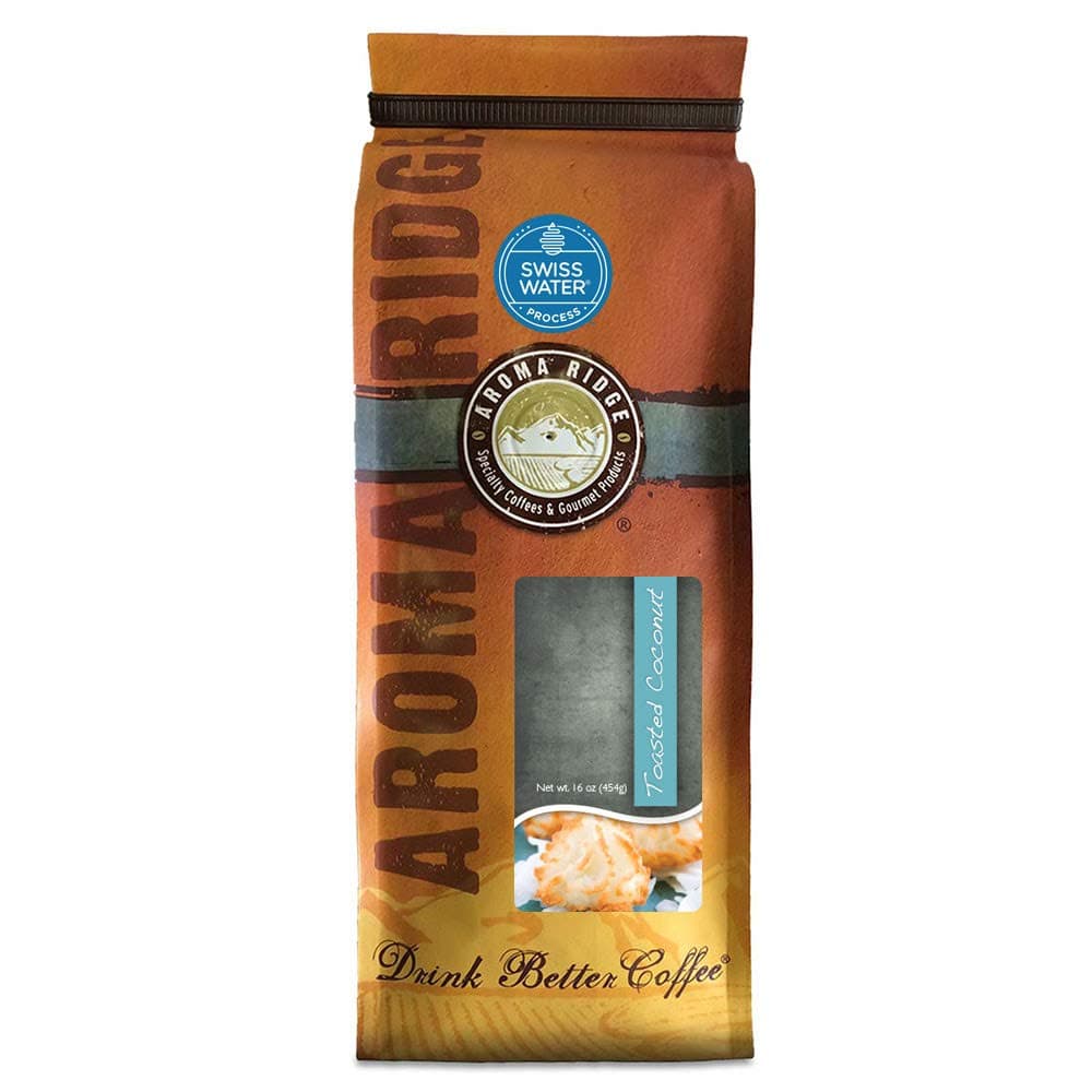 Aroma Ridge Whole Beans Coffee, Freshly Roasted (Toasted Coconut Decaf)