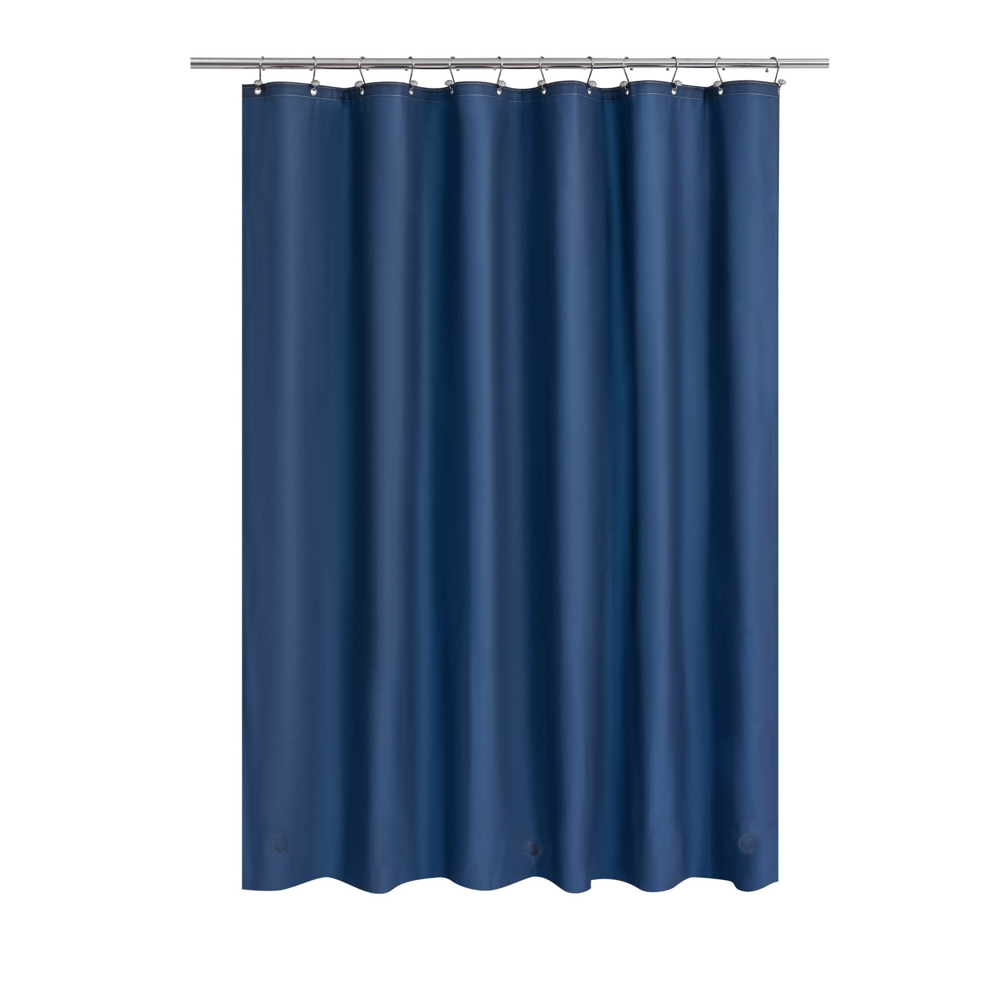 Barossa Design Navy Shower Curtain Liner - Premium PEVA Shower Liner for Bathroom, BPA & PVC Free, No Chemical Smell, Lightweight Standard Size Bath Curtain with 3 Magnets, Metal Grommets - Navy Blue