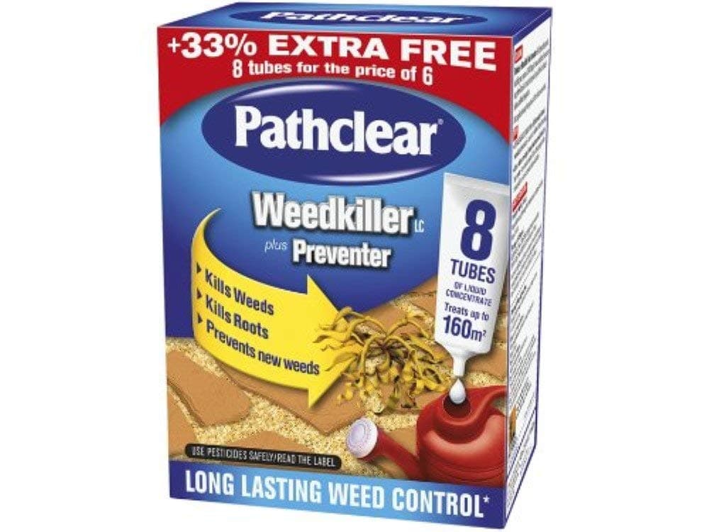 PathclearWeedkiller, Kills Weeds & Roots, Prevents New Weeds, Long Lasting Control - 8 Tubes for the Price of 6