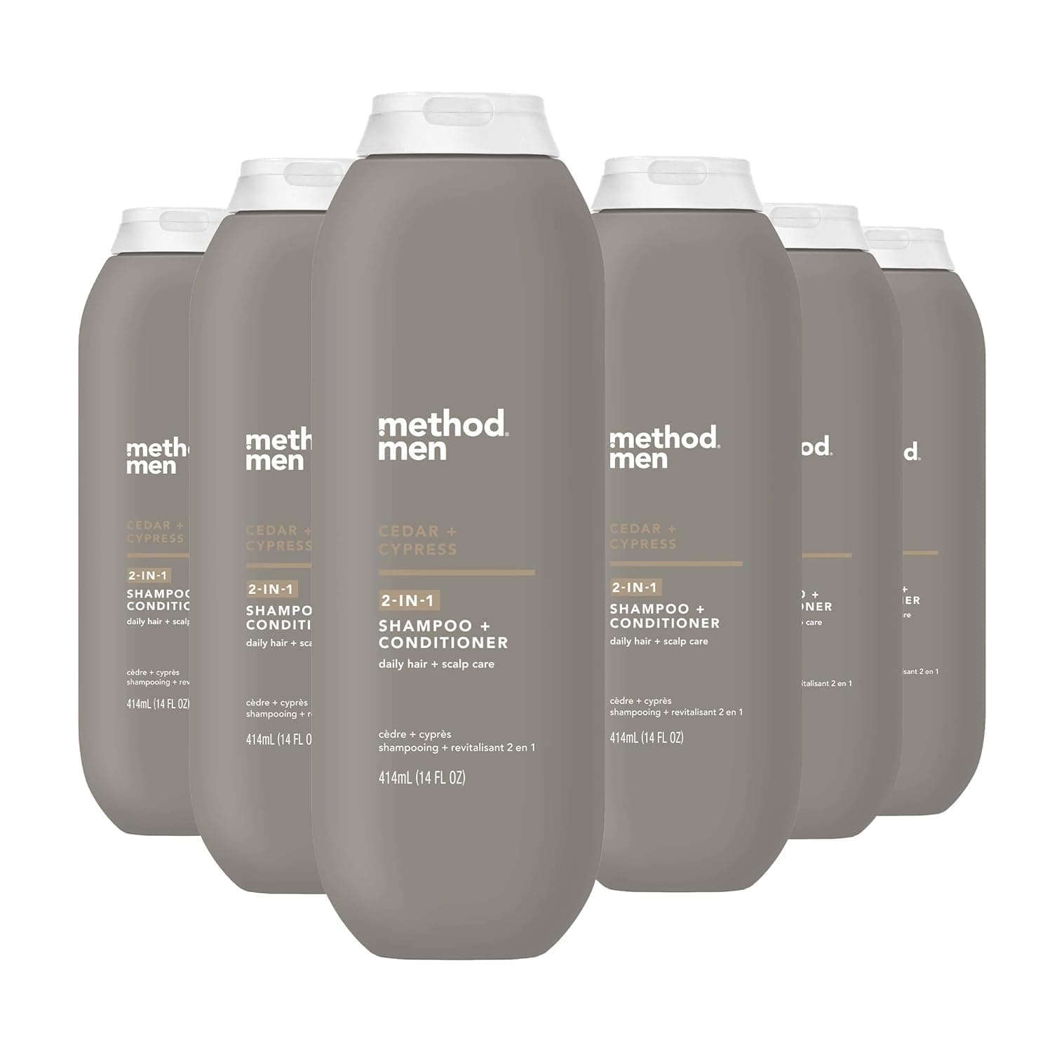 Method Men 2-in-1 Shampoo + Conditioner; Cedar + Cypress; Pack Of 6; Cedar & ...