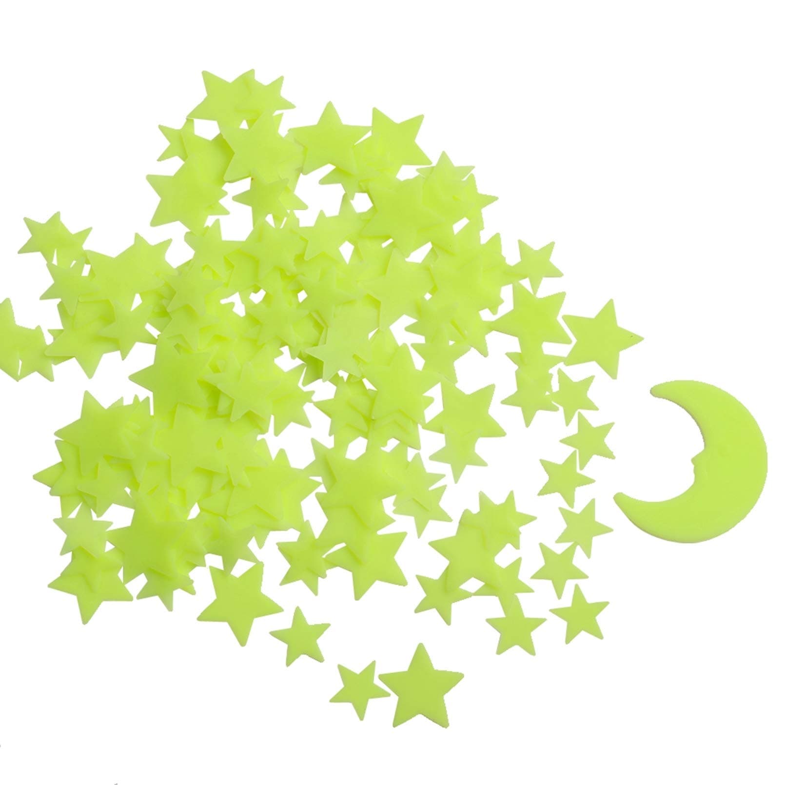 200pc 3D Green Star