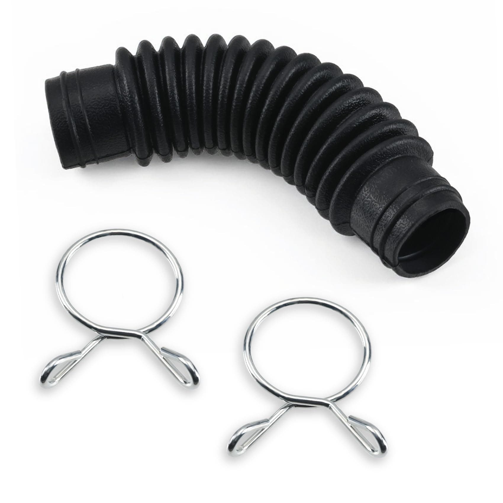 1 Pcs Washer Drain Hose Assembly AEM73213001 - Thicker Tub-to-Pump Connector with Stainless Steel Hose Clamps - Compatible with LG Washing Machines