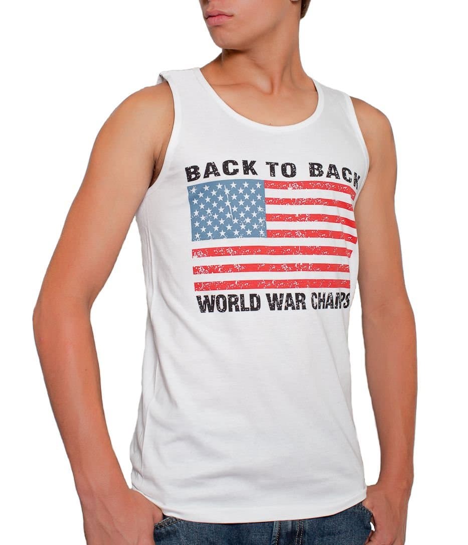 USA Men's Tank Top White