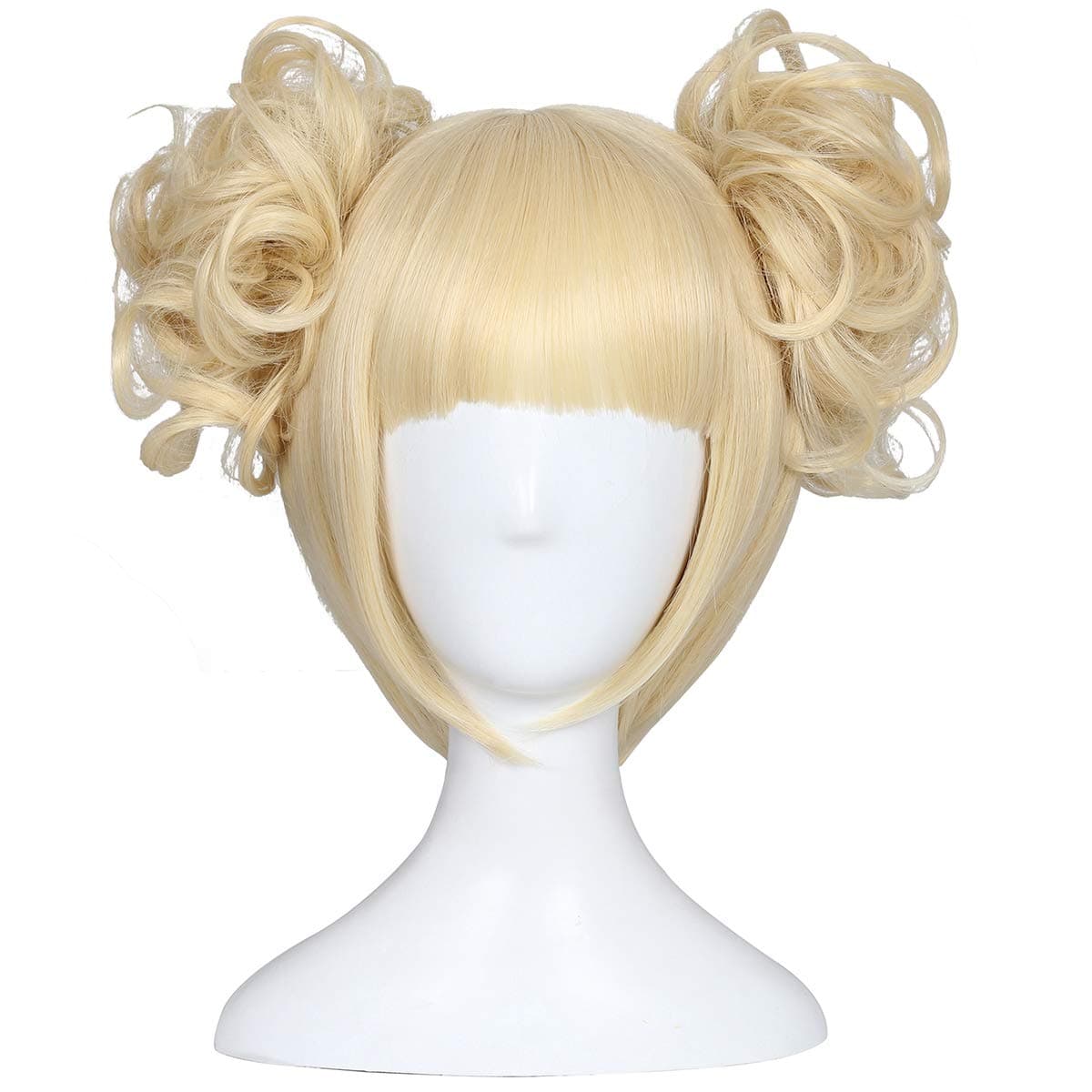 Blonde Cosplay Wig and 2 Detachable Buns with Clips