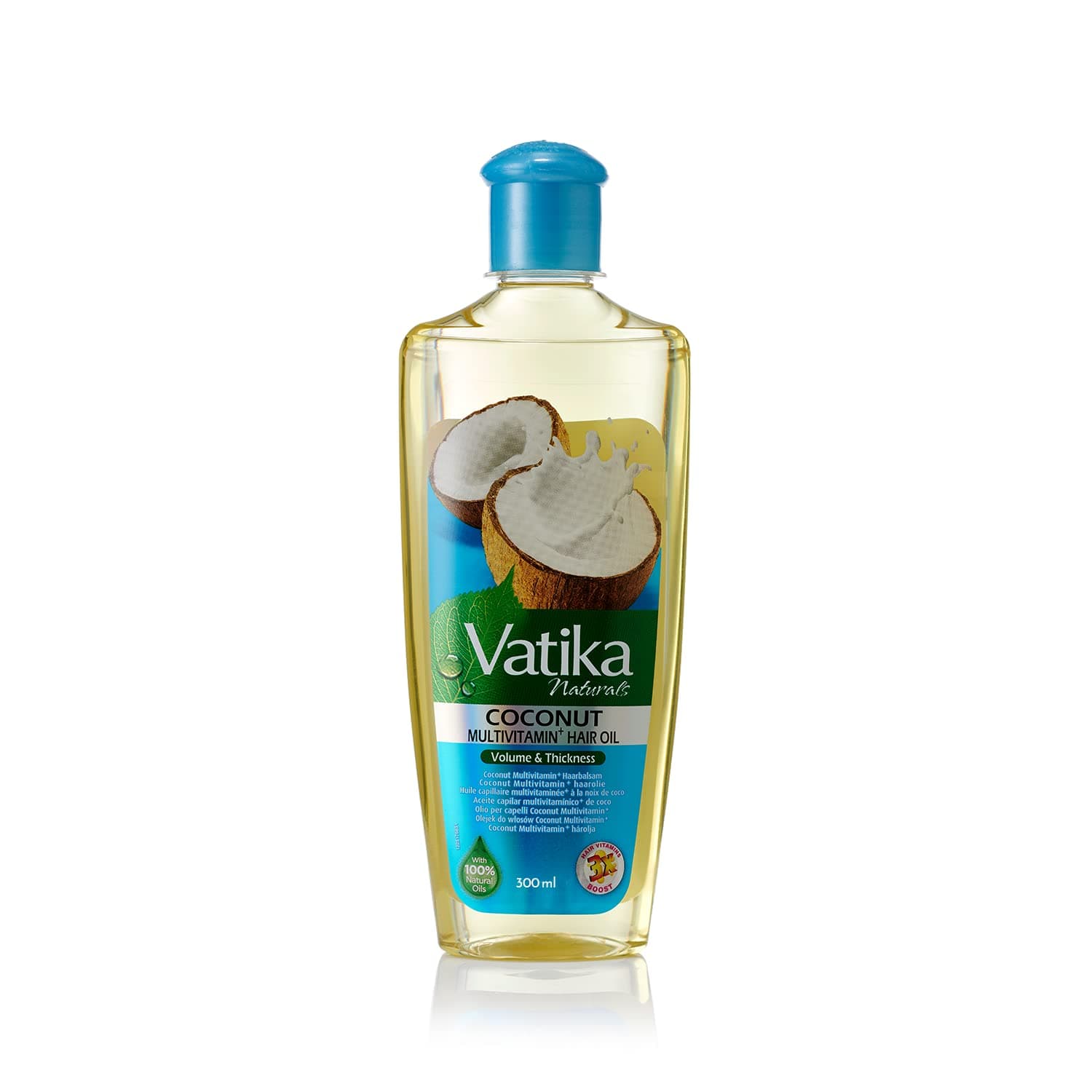 Vatika Naturals Coconut Enriched Hair Oil 100% Natural Oils Unique Formulation For thick, Voluminous Hair 200 ml (Pack of 1)