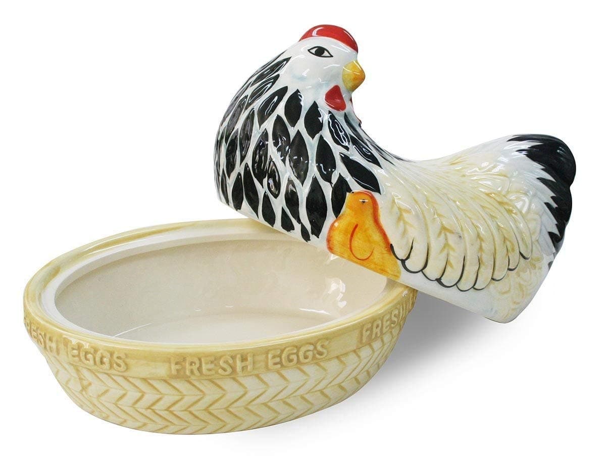 Glass Ceramic Chicken Egg Storage Basket