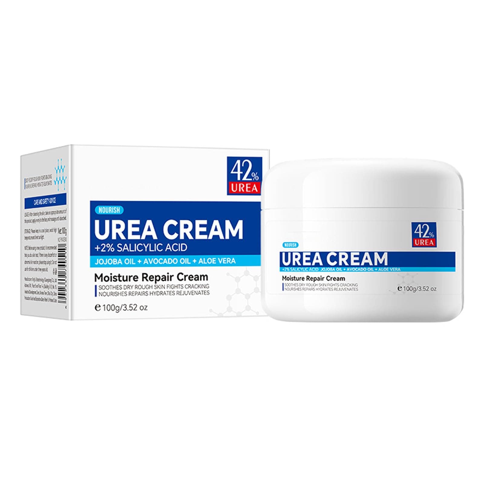 GEEWHILEUrea Cream Urea 42% Foot Cream Nourishing Urea Foot Cream for Cracked Heels And Dry Skin Cracked Heel Repair Cream For Feet and Hand, Maximum Strength for Hand, Foot and Body Care