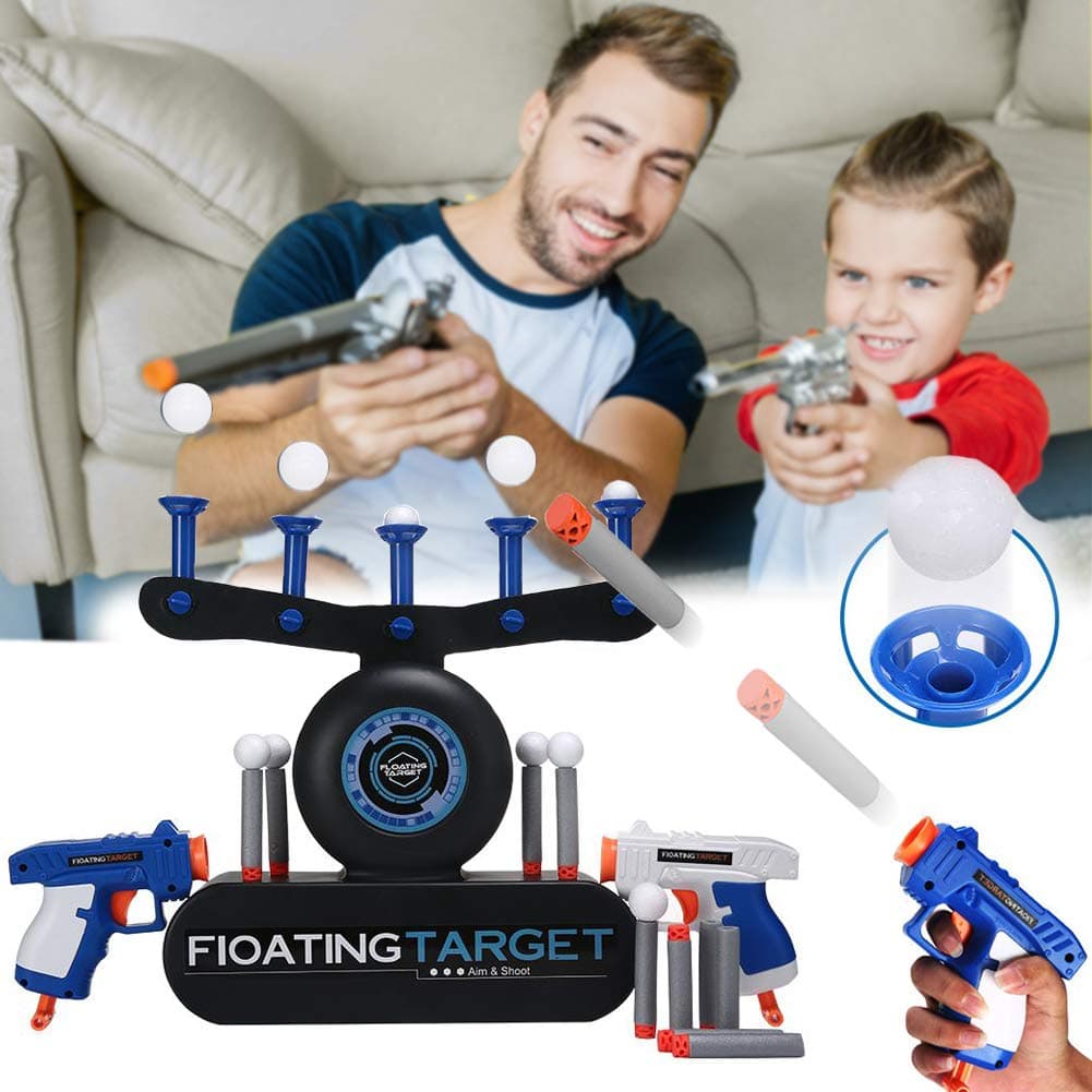 Hover Shot Floating Target Game,New Upgrade USB Powered Target Game with 2 Blaster Guns,Space Guns for Boys,Foam Dart Blaster&Floating Target Set with 10 Shooting Darts&10 Soft Floating Balls (2 guns)