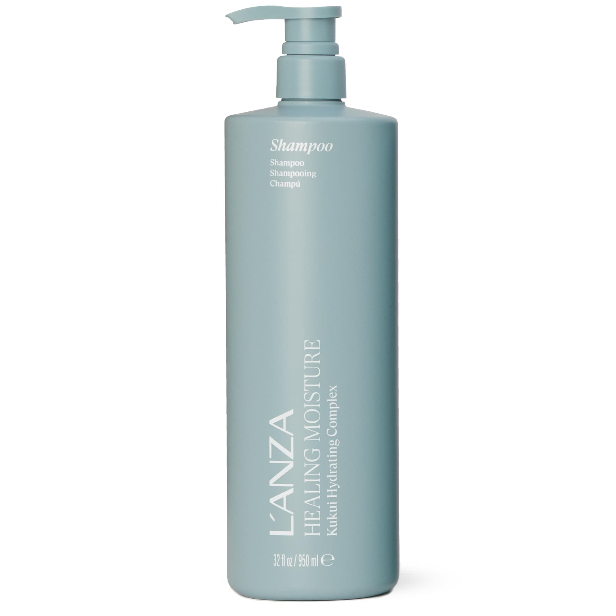 L'ANZA Healing Moisture Shampoo, Hydrates & Heals Damaged Hair, Deep Hydration, Softens, Anti-Frizz, Restores Elasticity, Color Safe Anti-Humidity Daily Wash, Strengthening, Sulfate Free