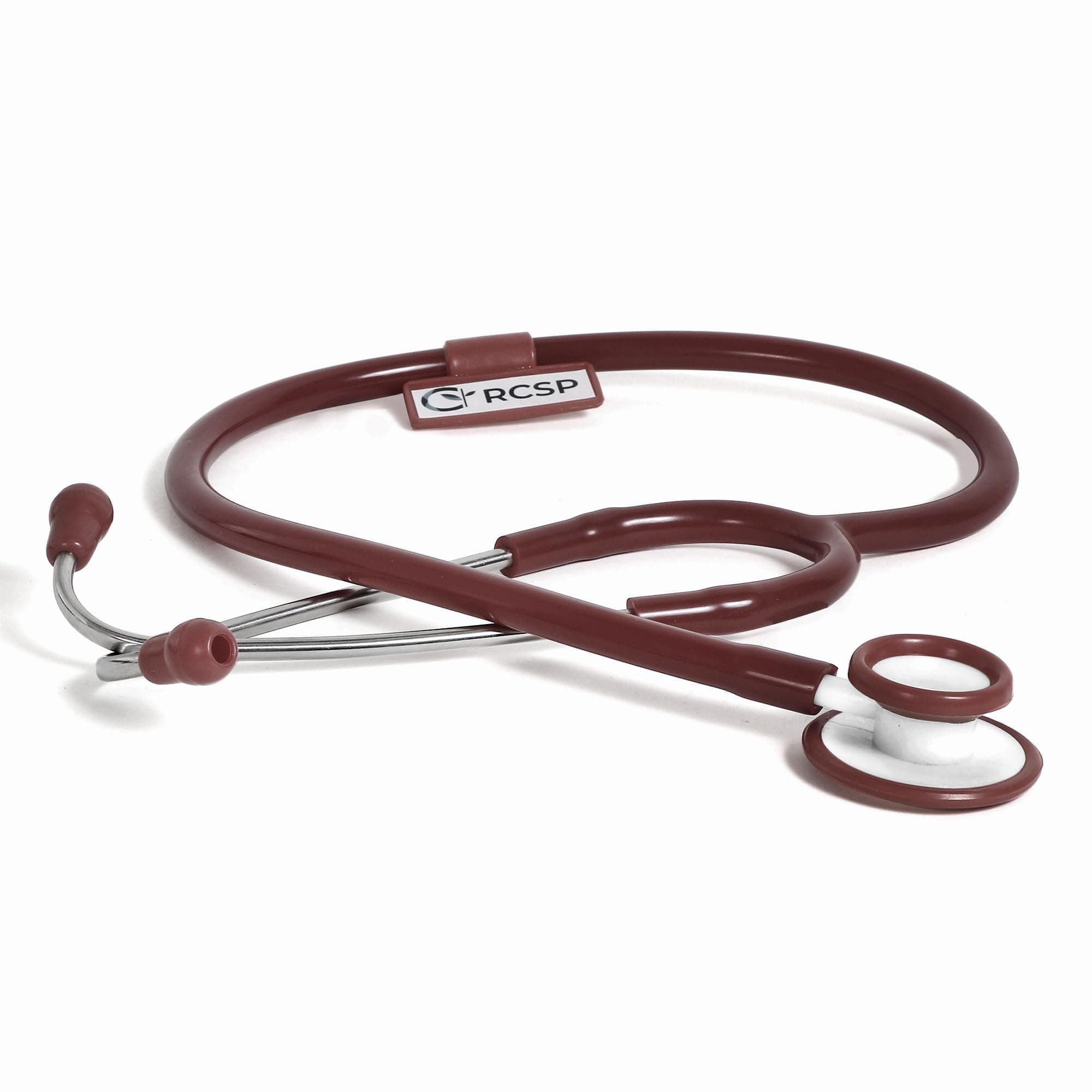 RCSP Stethoscope for Medical Use, Standard Whitetone I Medical students and nurses staff I Acoustic Plastic Chest Piece I Clear Sound Lightweight Stethoscope (CHOCOLATE)