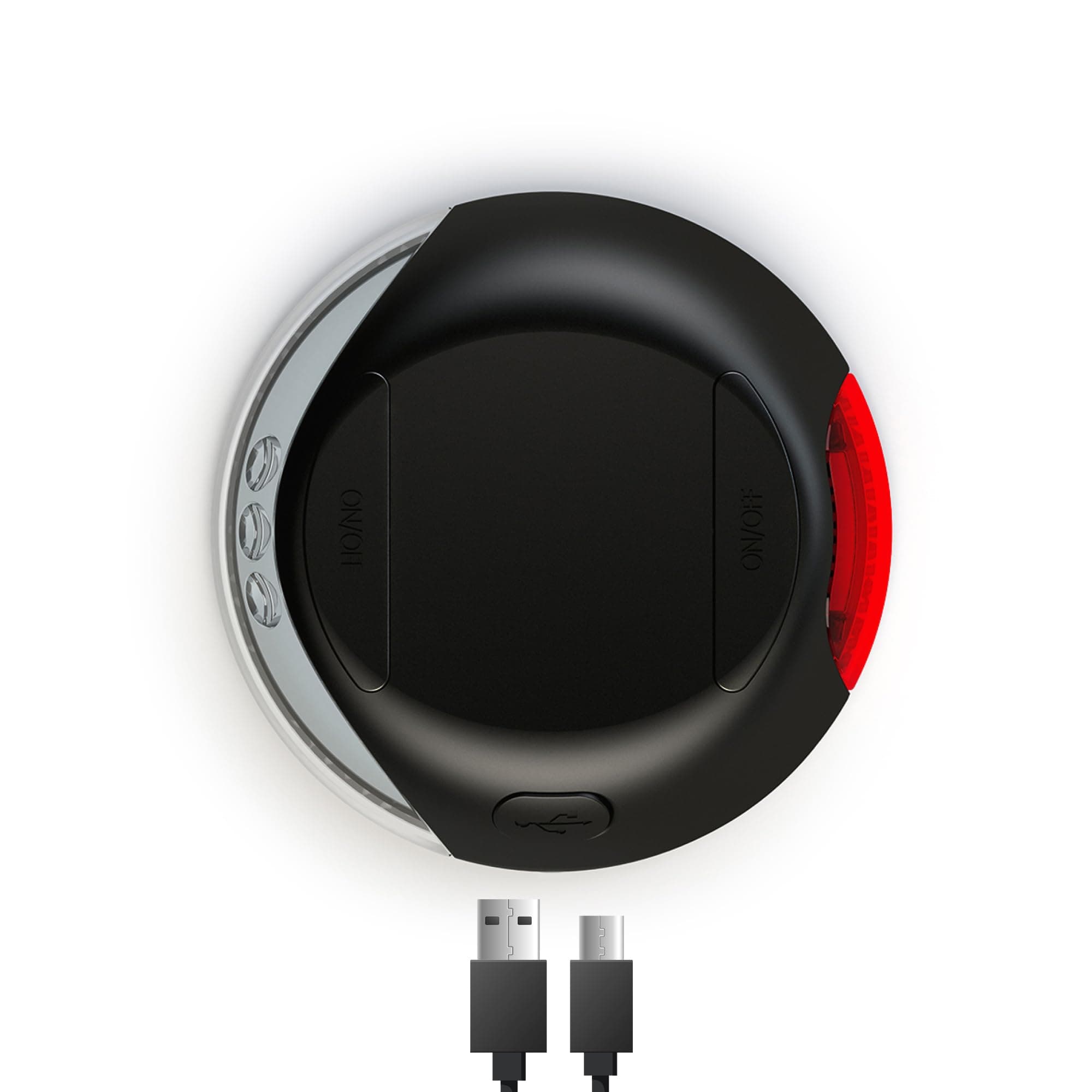 LED Lighting System for flexi Retractable Leashes with Rechargeable Battery - Splashproof - Black