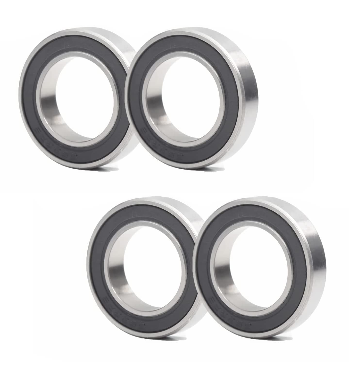 18307RS Bearings, 18x30x7mm Ball Bearing 18307-2RS Double Rubber Sealed Shielded Bearing ID 18mm, OD 30mm, Thickness 7mm Pre-Lubricated Deep Groove Ball Bearing for 3D Printer, Scooters 4pcs