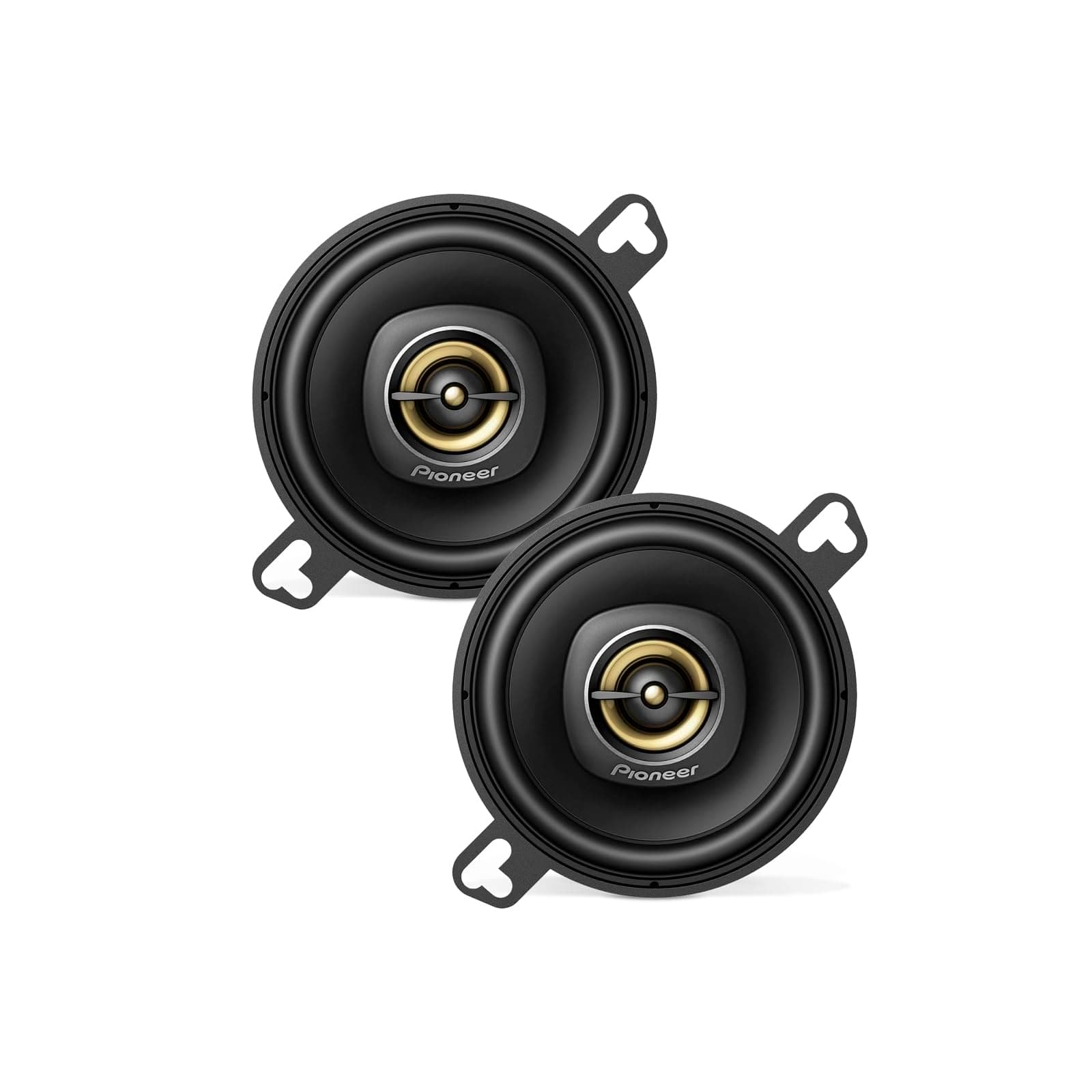 Pioneer TS-A879 2-Way Coaxial Car Audio Speaker, Full Range, Clear Sound Quality, Easy Installation, Enhanced Bass Response, Black & Gold Color, 3.5" Round Speaker