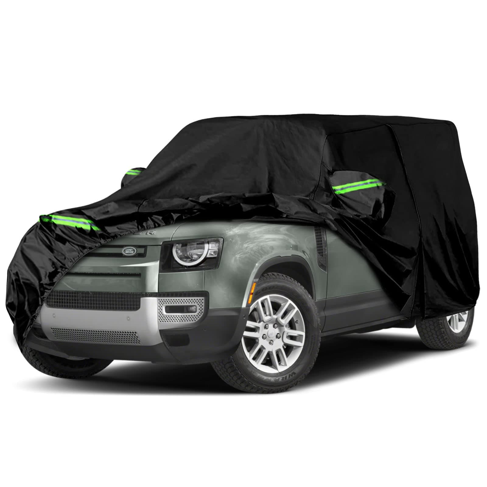 sportuli Waterproof Car Cover Replace for 2020-2023 Land Rover Defender 110 4-Door, 6 Layers All Weather Car Covers with Zipper Door for Snow Rain Dust Hail Protection (Defender 4 Door), Black
