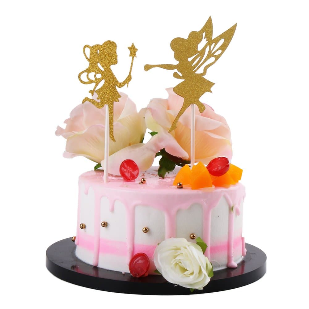 Gold Glitter Ballerina Dancing Girl Cupcake Toppers, Wedding Bridal Shower Birthday Party Decoration Cake Topper (Dancing girl)