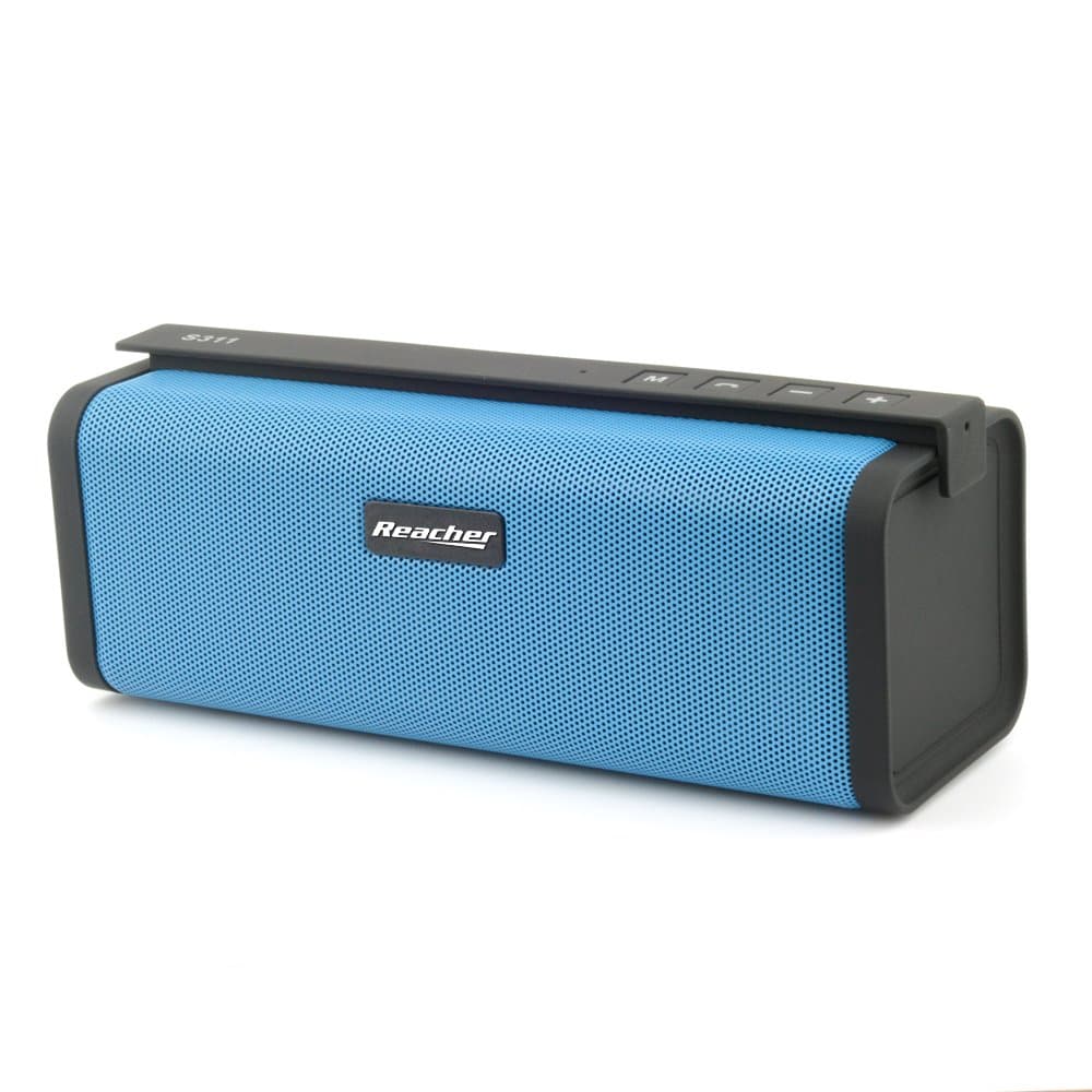 REACHER Portable Bluetooth Speaker FM Radio MP3 Player Built-in Power Bank, Mic, Micro TF SD Card, USB Input, AUX Line-in, Powerful Dual 5W Audio Driver