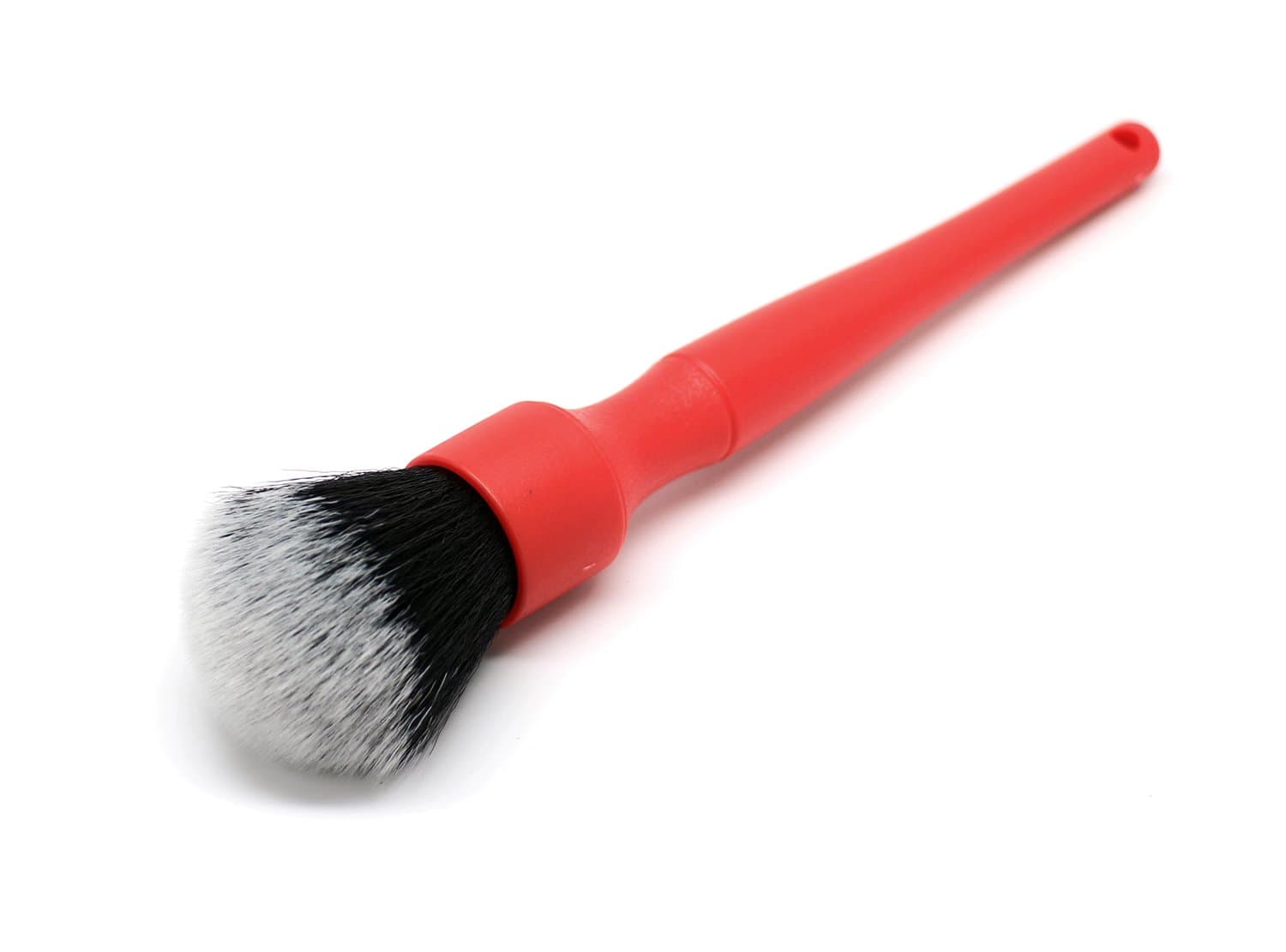 Detail Factory - Synthetic Detailing Brush - Ultra-Soft Bristles, Comfortable Grip and Scratch-Free Cleaning for Exterior, Interior, Emblems, Badges, and Instrument/Guage Panels. (Red, Long)