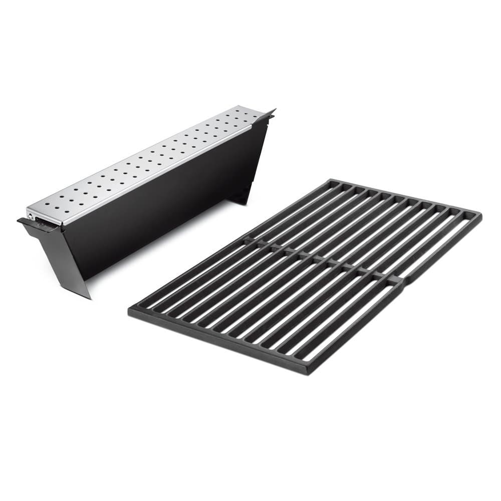 Weber 7563 Gas Grill Smoker Box and Stainless Steel Cooking Grate Insert Fits Genesis 300 Series Gas Grill