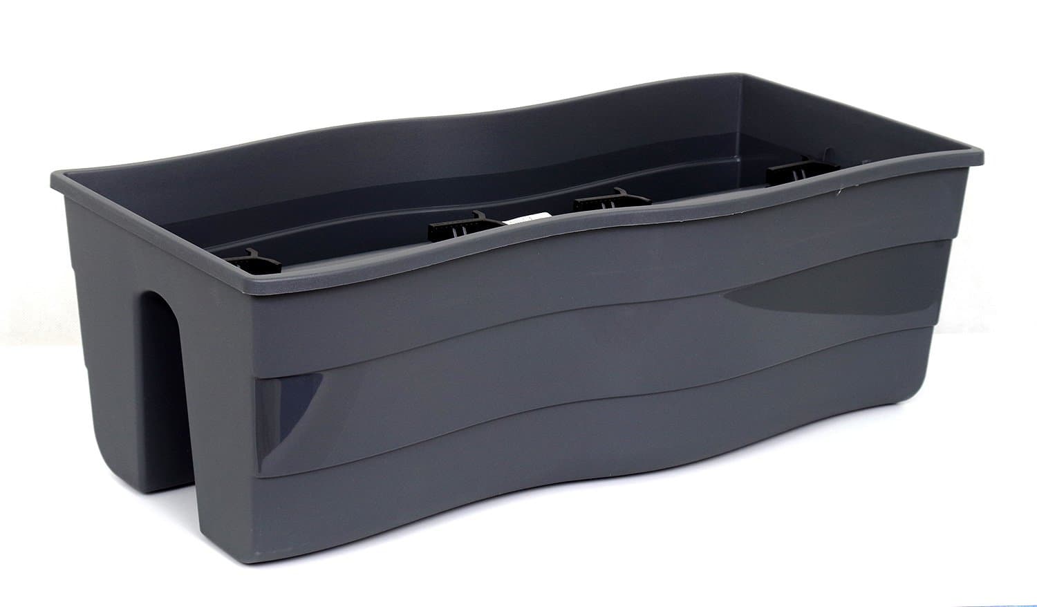 POKM Toolsmarket GmbH Wave Balcony Box Flower Box Railing Box Balcony Box 60 x Height 20 cm Anthracite