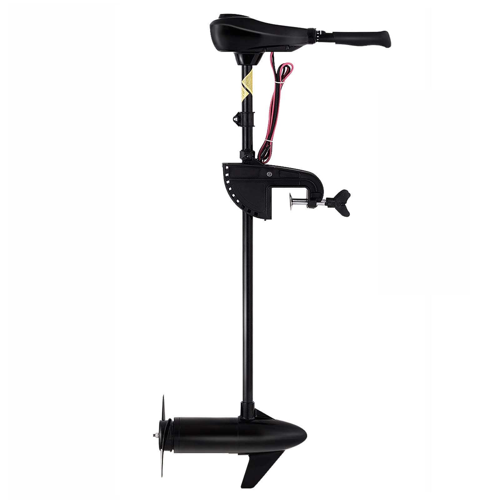 Goplus Electric Trolling Motor 8 Speed, Boat Fishing Motor w/Telescoping Handle, Two-bladed Propeller, LED Battery Indicator and 36" Shaft for Freshwater Saltwater Use