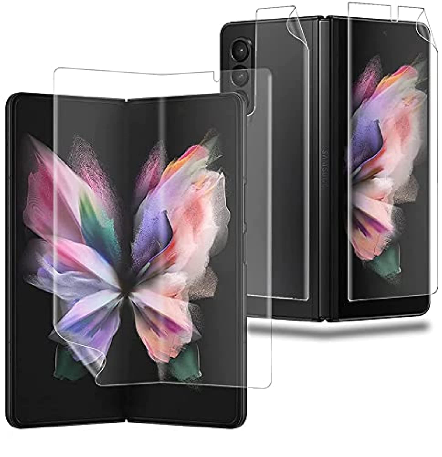 Al-HuTrusHi Screen Protector Compatible with Samsung Galaxy Z Fold 3,HD Clear Anti-Scratch Bubble-Free Full Coverage Screen Protector Film for Samsung Galaxy Z Fold 3 2021