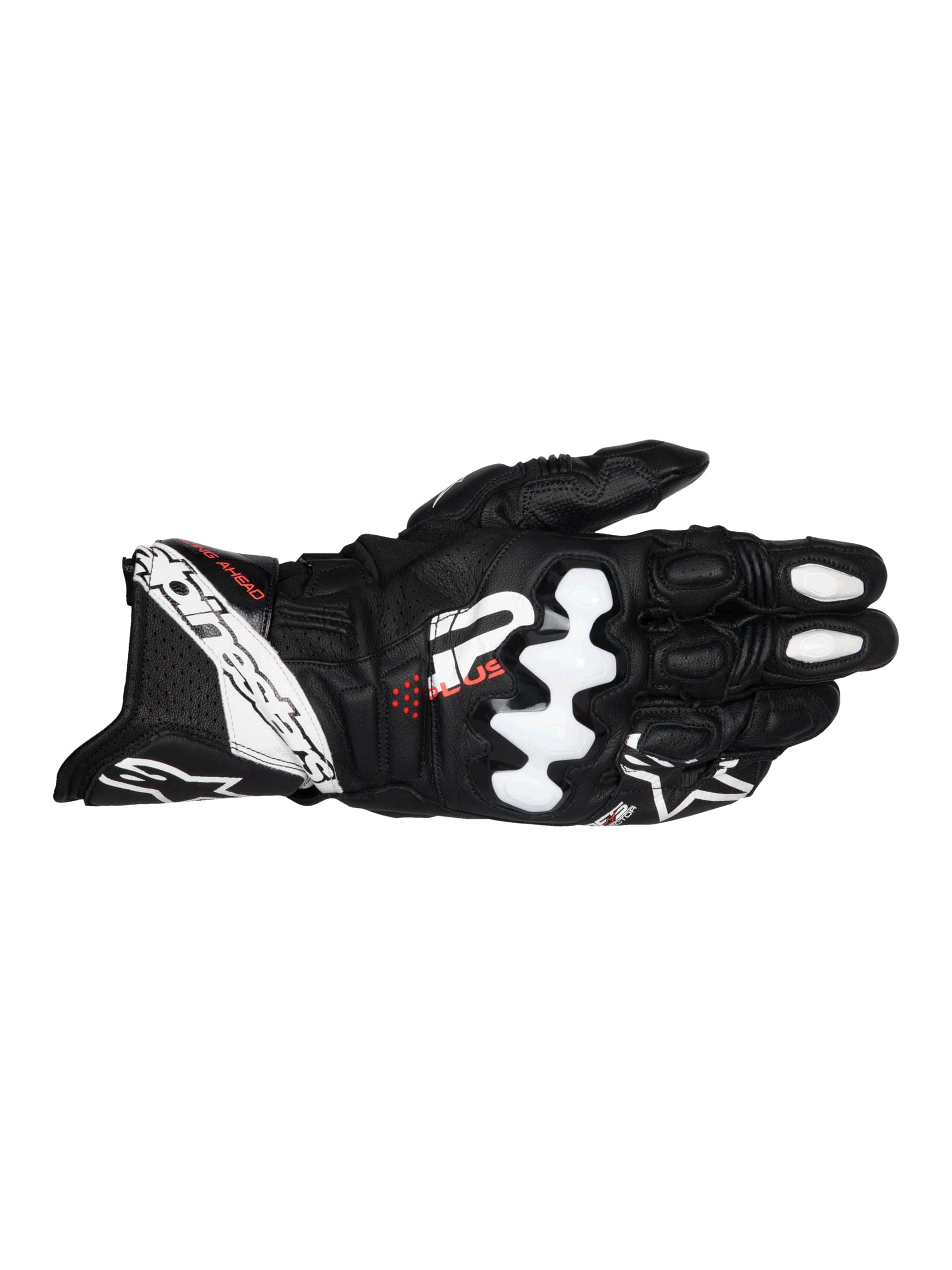 GP Plus R V3 Gloves Racing Gloves Leather Gloves Black White L